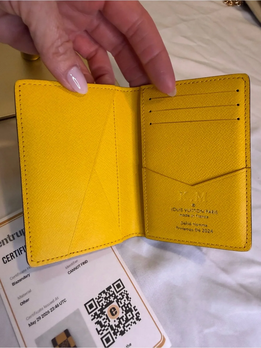 Louis Vuitton Pocket Organizer Wallet Damier Pop Yellow Juane Mat N40596